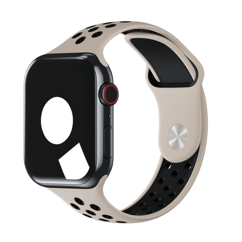 Light Bone/Black Sport Band Active for Apple Watch iSTRAP