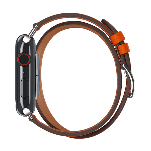 Orange Attelage Double Tour for Apple Watch iSTRAP