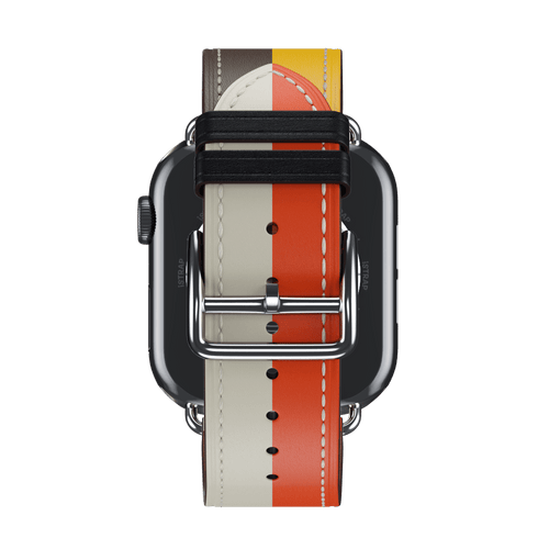 Orange/Blanc Single Tour for Apple Watch iSTRAP