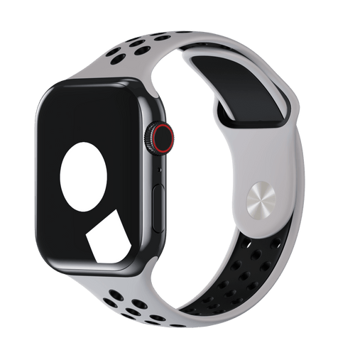 Pure Platinum/Black Sport Band Active for Apple Watch iSTRAP