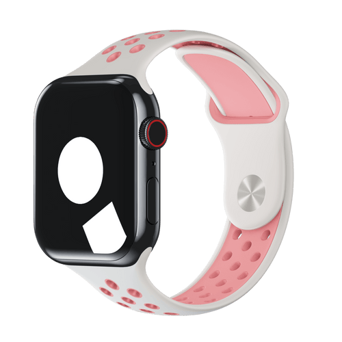 White/Pink Sport Band Active for Apple Watch iSTRAP