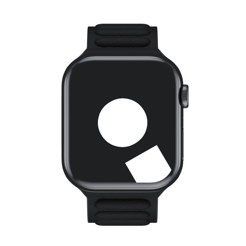 Black Leather Link for Apple Watch