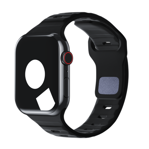 Black Sport Band Groove for Apple Watch