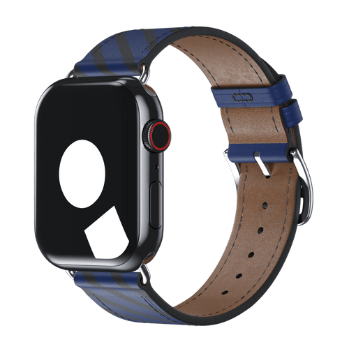 Bleu Saphir/Noir Single Tour for Apple Watch iSTRAP