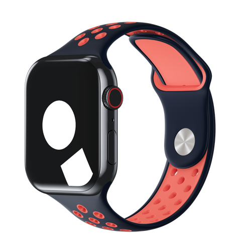 Blue Black/Bright Mango Sport Band Active for Apple Watch