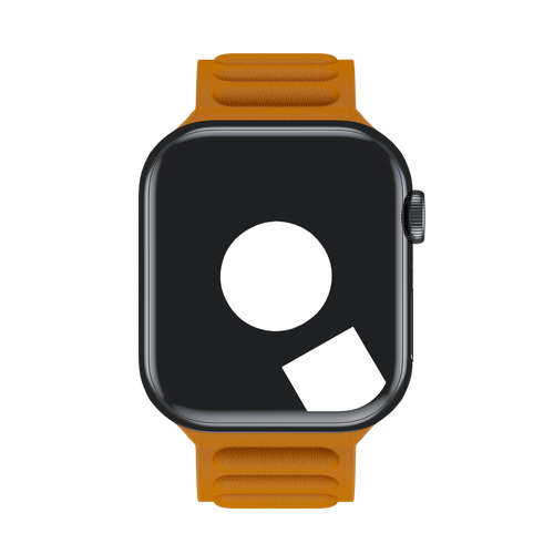 California Poppy Leather Link for Apple Watch