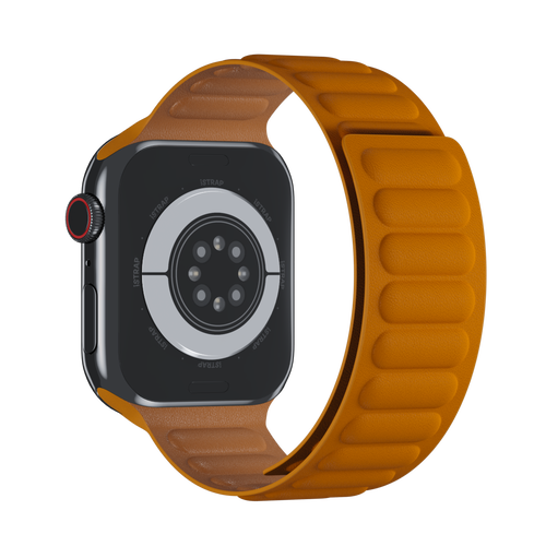 California Poppy Leather Link for Apple Watch