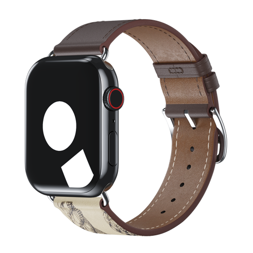 Étain/Béton Single Tour for Apple Watch