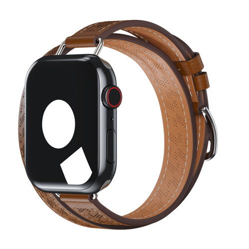 Fauve Diagonal Attelage Double Tour for Apple Watch