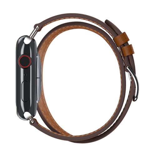 Fauve Diagonal Attelage Double Tour for Apple Watch iSTRAP