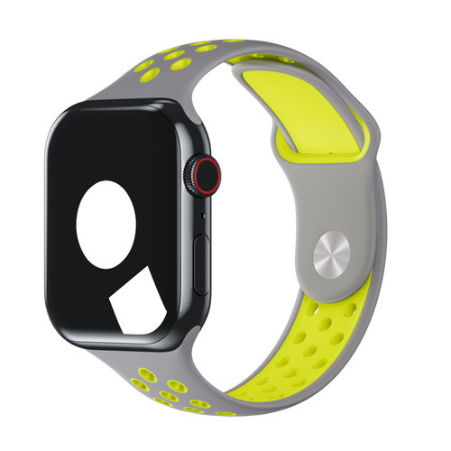 Flat Silver/Volt Sport Band Active for Apple Watch