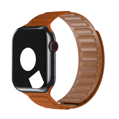 Golden Brown Leather Link for Apple Watch iSTRAP