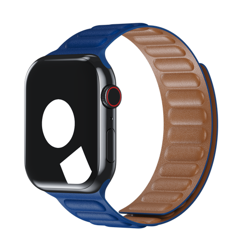 Klein Blue Leather Link for Apple Watch iSTRAP