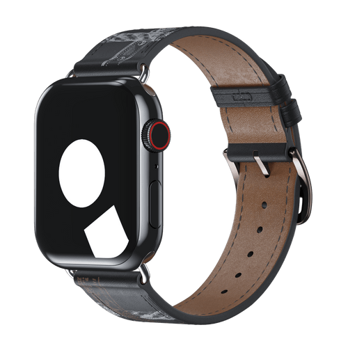 Noir Allover Print Single Tour for Apple Watch iSTRAP