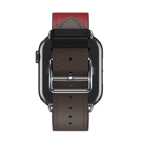 Noir/Brique/Étain Single Tour for Apple Watch iSTRAP