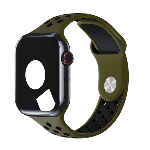 Olive Flak/Black Sport Band Active for Apple Watch