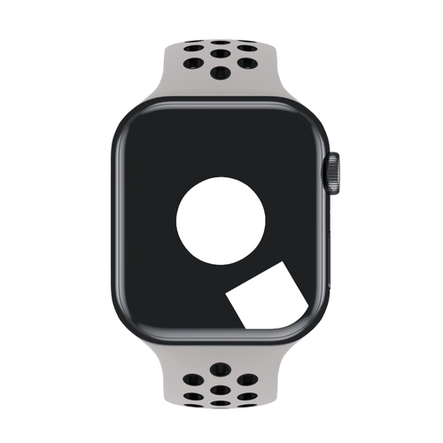 Pure Platinum/Black Sport Band Active for Apple Watch