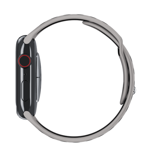 Pure Platinum/Black Sport Band Active for Apple Watch