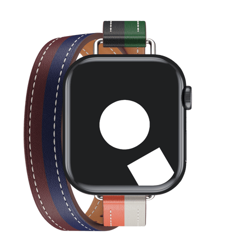 Rouge H/Bleu Saphir Attelage Double Tour for Apple Watch iSTRAP