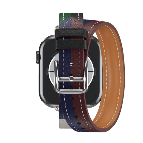 Rouge H/Bleu Saphir Attelage Double Tour for Apple Watch iSTRAP