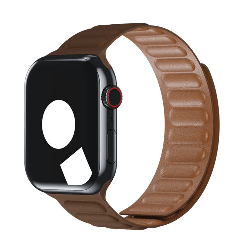 Saddle Brown Leather Link for Apple Watch iSTRAP