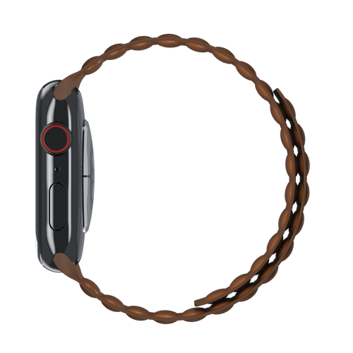 Saddle Brown Leather Link for Apple Watch