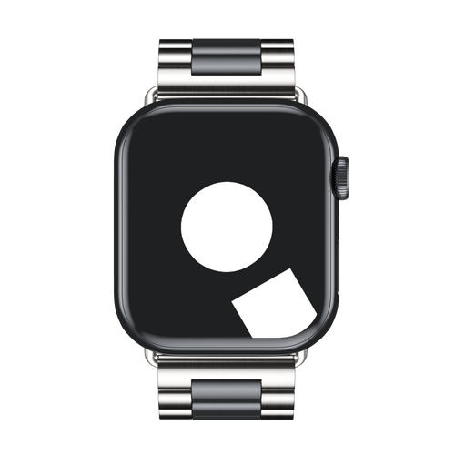 Silver/Space Black Tri-Link Bracelet for Apple Watch