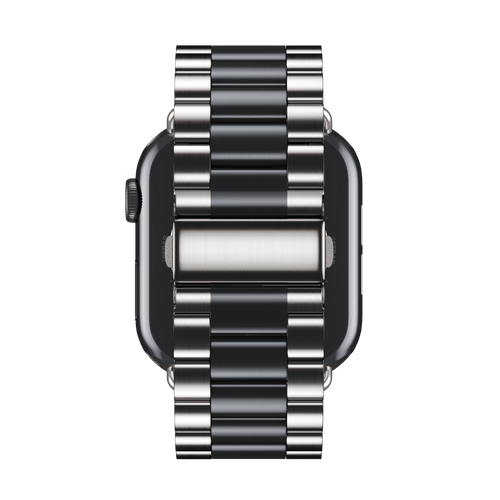 Silver/Space Black Tri-Link Bracelet for Apple Watch