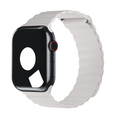 White Leather Loop for Apple Watch